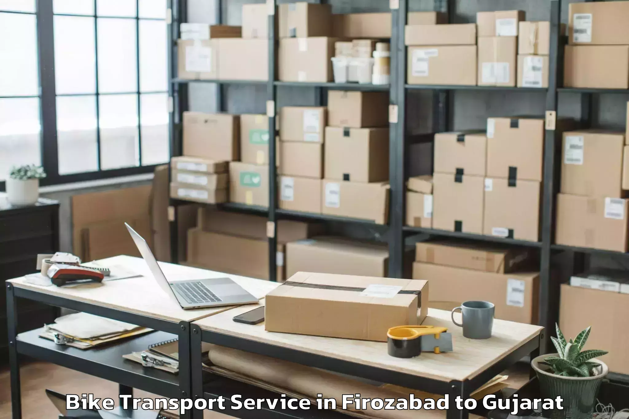 Easy Firozabad to Upleta Bike Transport Booking